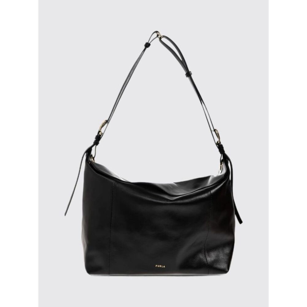 Furla Women Furla Ginevra Large Cowhide Leather Shoulder Bag With Flap Closure